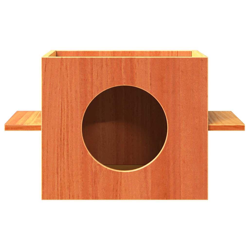 vidaXL Σπίτι για γάτες Wax Brown 51x35x30 cm Στερεό ξύλο πεύκο