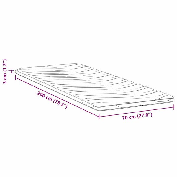 vidaXL Στρώματα Λευκό 70 x 200 cm Λάτεξ