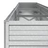 vidaXL Ζαρντινιέρα Υπερυψωμένη Ασημί 240x40x45 εκ. Γαλβανισμ. Χάλυβας