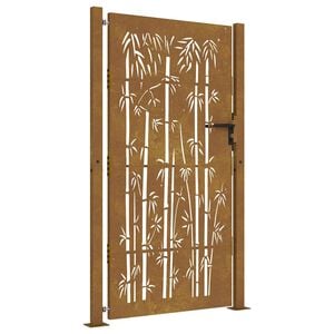 vidaXL &Pi;ό&rho;&tau;&alpha; &Kappa;ή&pi;&omicron;&upsilon; &alpha;&pi;ό &Mu;&pi;&alpha;&mu;&pi;&omicron;ύ &mu;&epsilon; &Sigma;&chi;έ&delta;&iota;&omicron; &Alpha;&tau;&sigma;ά&lambda;&iota; Corten 100 x 200 &epsilon;&kappa;.