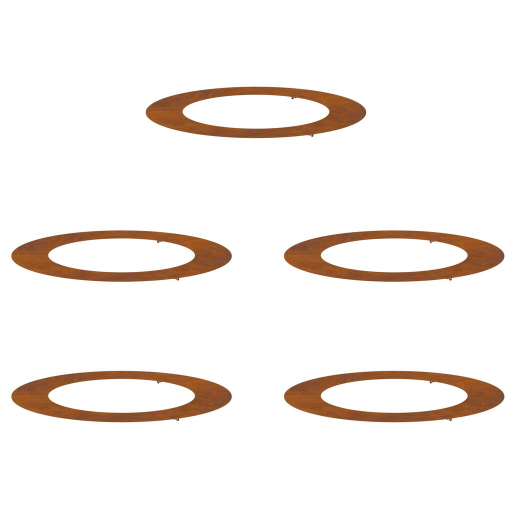 vidaXL Γλάστρα Corten Steel Corten Steel Μεγάλη Διακοσμητικά Ένθετα