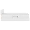 vidaXL Κρεβάτι Αποθήκης Καθαρό Λευκό 140 x 200 cm Τεχνητό Δέρμα