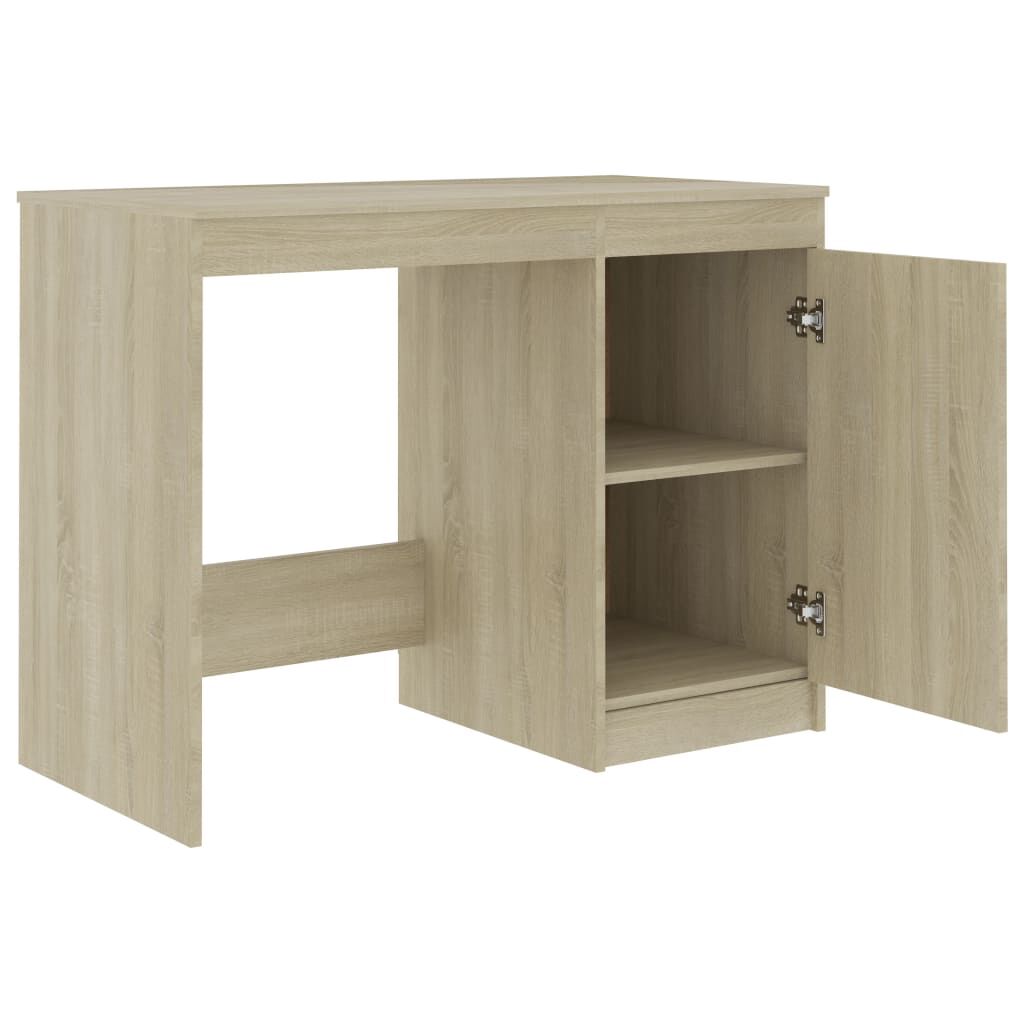 vidaXL Γραφείο Χρώμα Sonoma Δρυς 140 x 50 x 76 εκ. από Επεξ. Ξύλο