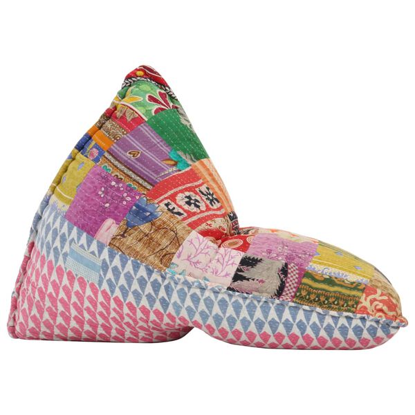 vidaXL Πουφ Πολυθρόνα Πολύχρωμο Patchwork Υφασμάτινο