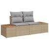 vidaXL Σετ Καναπέ Κήπου με μαξιλάρι 8 pcs Μπεζ Πολυ ράταν