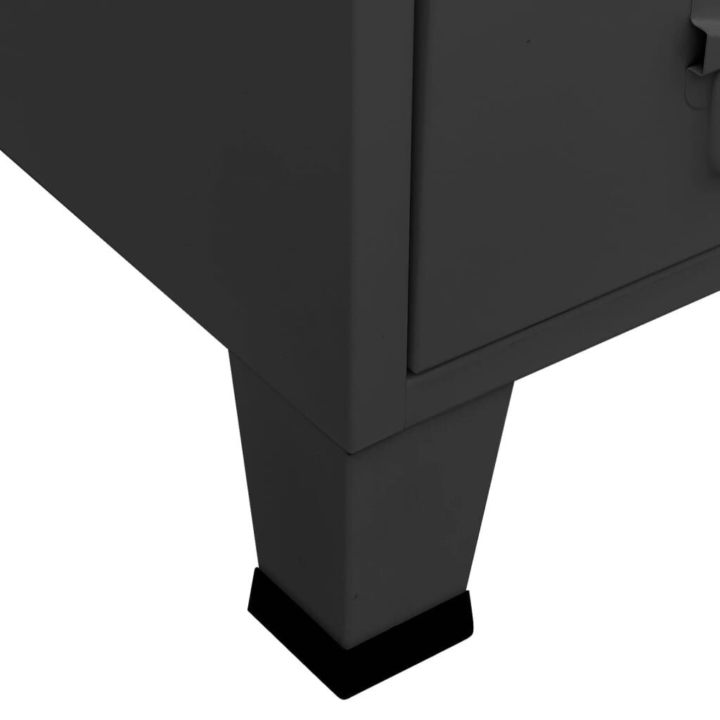 vidaXL Ντουλάπα Βιομηχανική Ανθρακί 67 x 35 x 107 εκ. Ατσάλινη
