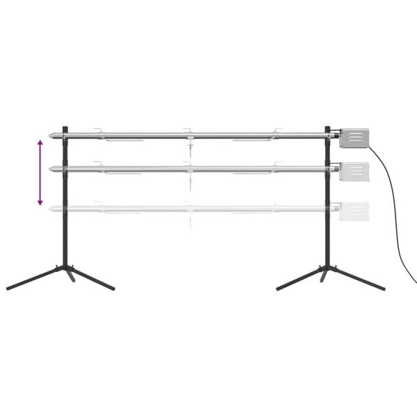 vidaXL Ψησταριά Αυτόματη με Μοτέρ 150x46,5x82,5 εκ. Ανοξείδωτο Ατσάλι