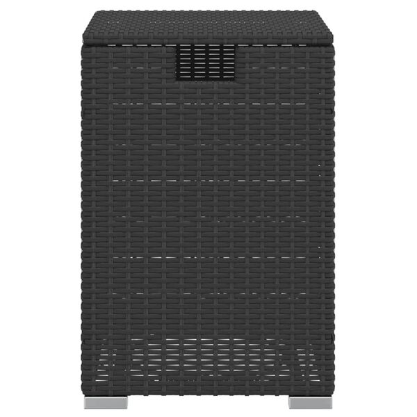 vidaXL Κάλυμμα-Τραπέζι Φιάλης Προπανίου Μαύρο 40x40x60 εκ. Συνθ. Ρατάν