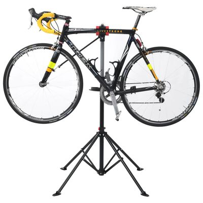 vidaXL Βάση Επισκευής Ποδηλάτου Μαύρη 103x103x(115-200) εκ. Ατσάλινη