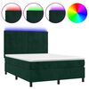 vidaXL &Kappa;&rho;&epsilon;&beta;ά&tau;&iota; Boxspring &mu;&epsilon; &Sigma;&tau;&rho;ώ&mu;&alpha; & LED &Sigma;&kappa;. &Pi;&rho;ά&sigma;&iota;&nu;&omicron; 140x200&epsilon;&kappa; &Beta;&epsilon;&lambda;&omicron;ύ&delta;&omicron;