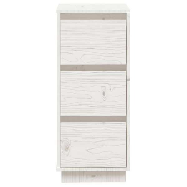 vidaXL Συρταριέρες 2 τεμ. Λευκές 32x34x75 εκ. από Μασίφ Ξύλο Πεύκου
