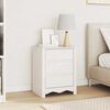 vidaXL Κομοδίνο Drammen Λευκό 45 x 35 x 56 εκ. Μασίφ ξύλο πεύκου