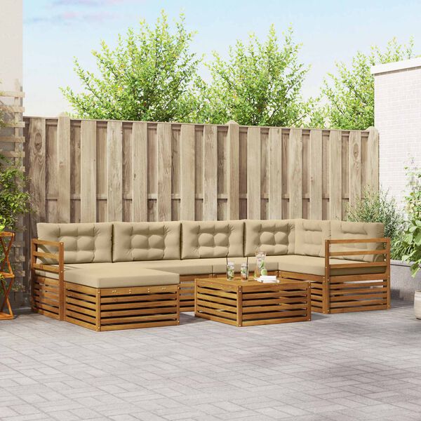 vidaXL &Sigma;&epsilon;&iota;&rho;ά &Kappa;&alpha;&nu;&alpha;&pi;έ &Epsilon;&xi;&omega;&tau;&epsilon;&rho;&iota;&kappa;&omicron;ύ &mu;&epsilon; &mu;&alpha;&xi;&iota;&lambda;ά&rho;&iota; 7 pcs &Phi;&upsilon;&sigma;&iota;&kappa;ό &kappa;&alpha;&iota; &Mu;&pi;&epsilon;&zeta;