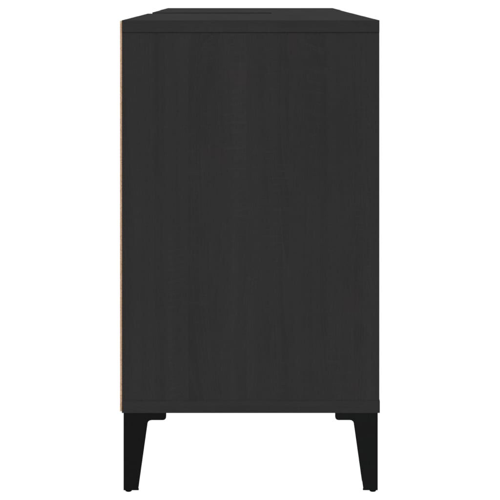 vidaXL Ντουλάπι Νιπτήρα Μαύρο 80 x 33 x 60 εκ. Επεξεργασμένο Ξύλο