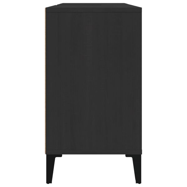 vidaXL Ντουλάπι Νιπτήρα Μαύρο 80 x 33 x 60 εκ. Επεξεργασμένο Ξύλο
