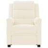 vidaXL Πολυθρόνα Μασάζ Ηλεκτρική Κρεμ από Συνθετικό Δέρμα