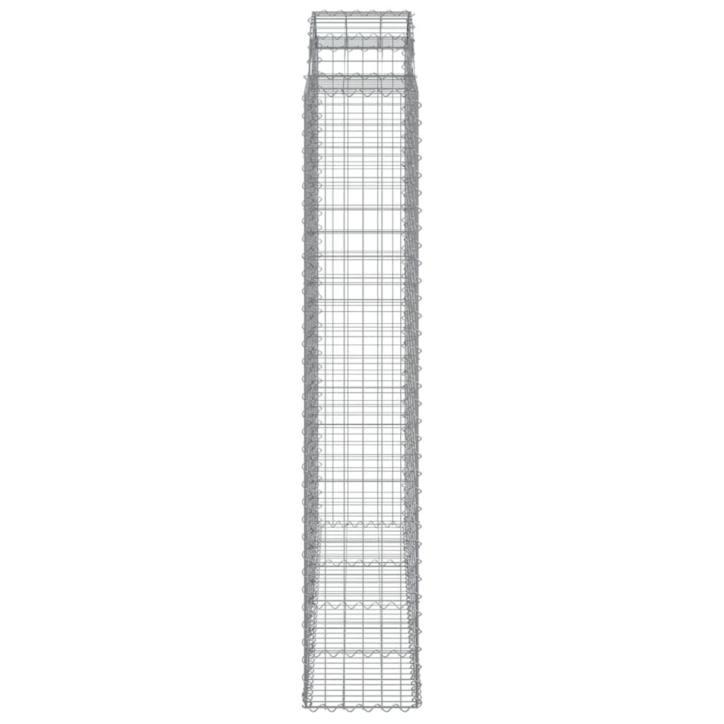 vidaXL Συρματοκιβώτια Τοξωτά 6 τεμ. 200x50x220/240 εκ. Γαλβαν. Ατσάλι