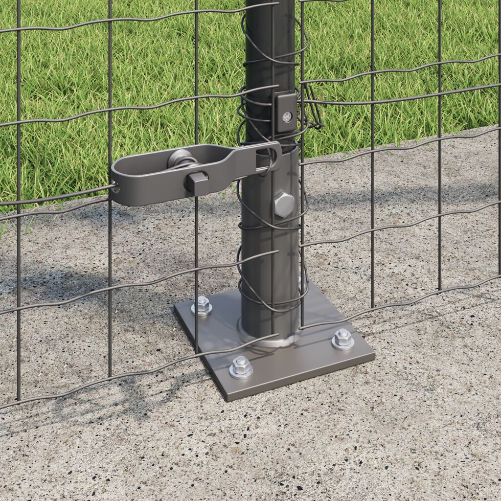 vidaXL Στυλοβάτες Φράχτη με Βάσεις 52 τεμ Ø32mm 88,5cm Γαλβανισμένος Χάλυβας