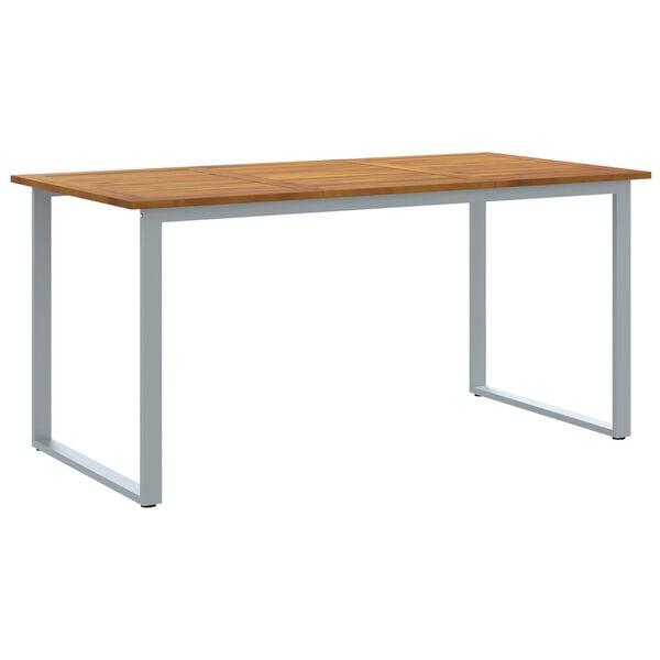 vidaXL Σέτ φαγητού για κήπο 5 pcs Γκρι και καφέ 160 x 80 x 75 cm
