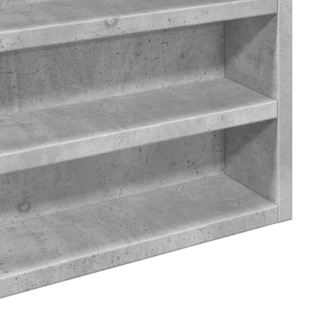 vidaXL Βιτρίνα Γκρι Σκυροδέματος 100x8,5x58 εκ. από Επεξεργασμένο Ξύλο
