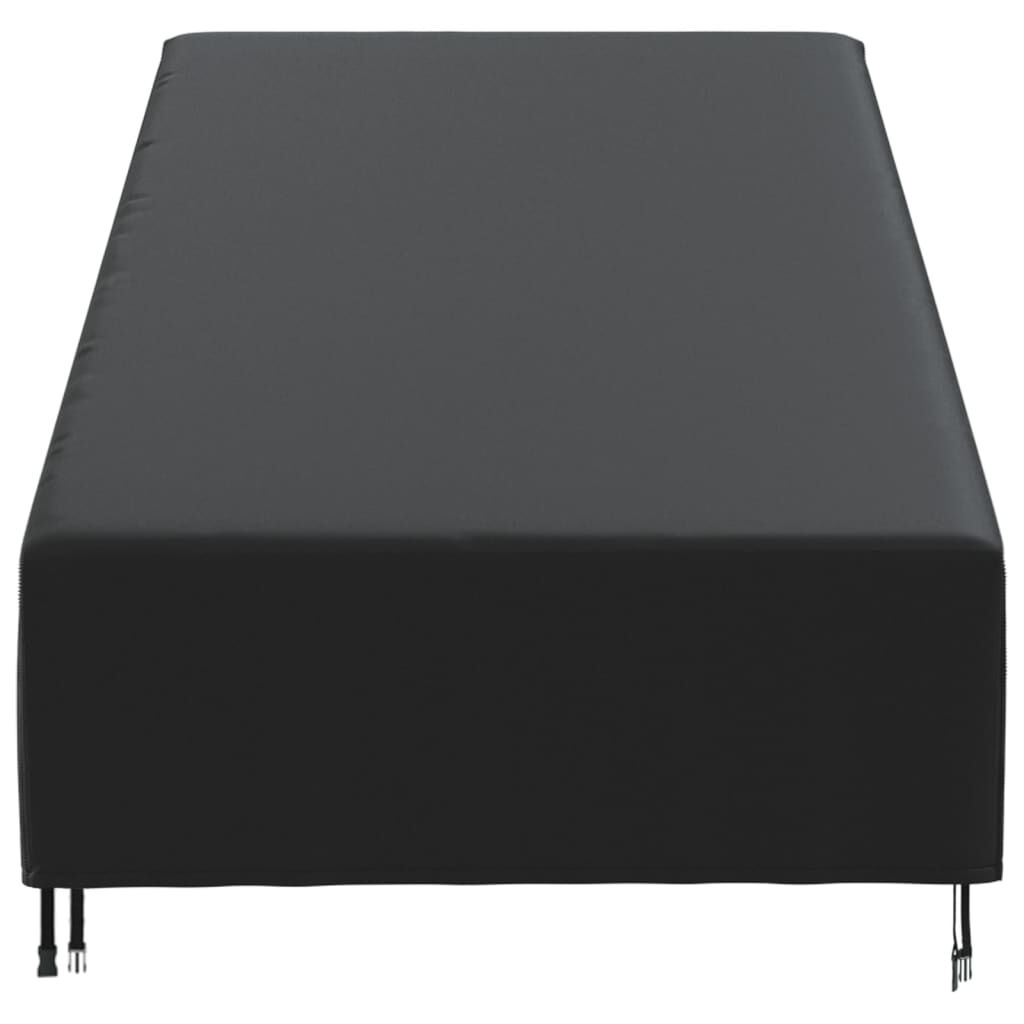 vidaXL Κάλυμμα Ξαπλώστρας Μαύρο 203x81x25/63 εκ. 420D Ύφασμα Oxford