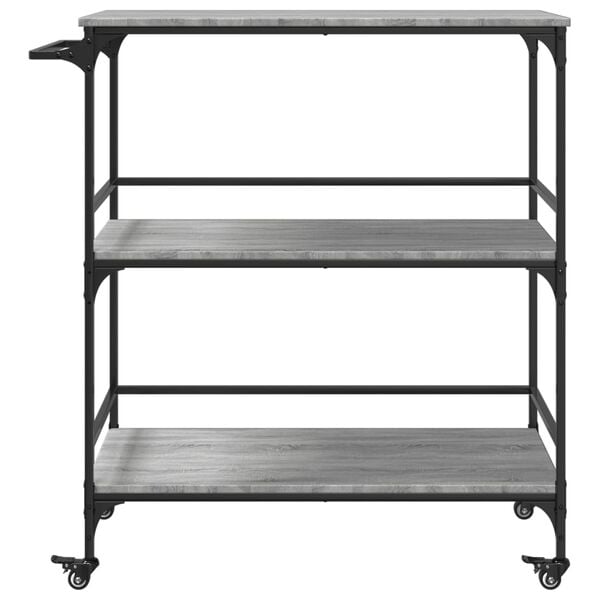 vidaXL Τρόλεϊ Κουζίνας Sonoma Γκρι 100,5x50x105 εκ. Επεξεργασμένο Ξύλο