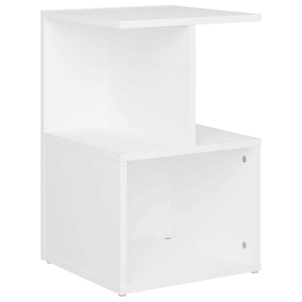 vidaXL Κομοδίνο Λευκό 35 x 35 x 55 εκ. από Επεξ. Ξύλο