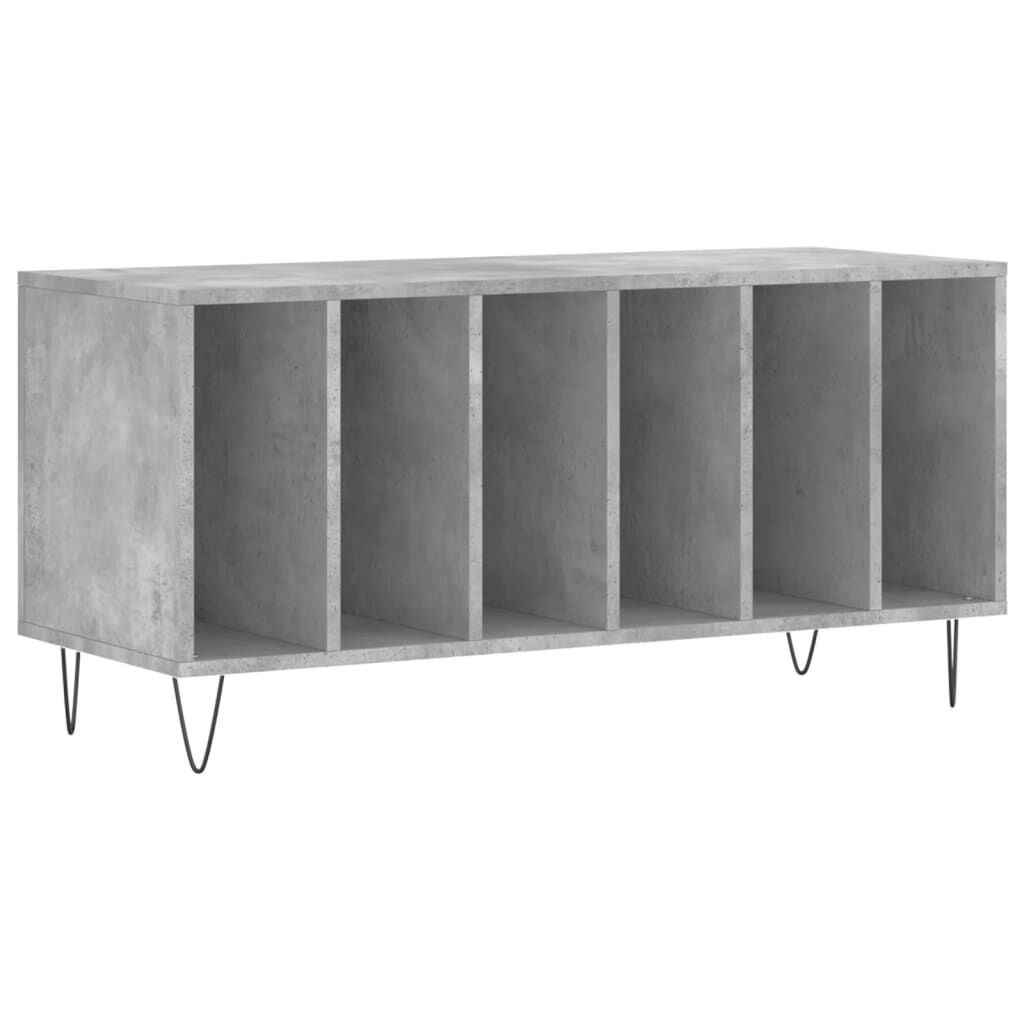 vidaXL Έπιπλο Δίσκων Γκρι Σκυροδέματος 100x38x48 εκ Επεξεργασμένο Ξύλο