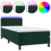 vidaXL &Kappa;&rho;&epsilon;&beta;ά&tau;&iota; Boxspring &mu;&epsilon; &Sigma;&tau;&rho;ώ&mu;&alpha; & LED &Sigma;&kappa;. &Pi;&rho;ά&sigma;&iota;&nu;&omicron; 90x200 &epsilon;&kappa; &Beta;&epsilon;&lambda;&omicron;ύ&delta;&omicron;