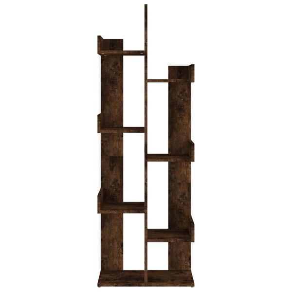 vidaXL Βιβλιοθήκη Καπνιστή Δρυς 48x25,5x140 εκ. από Επεξεργασμένο Ξύλο