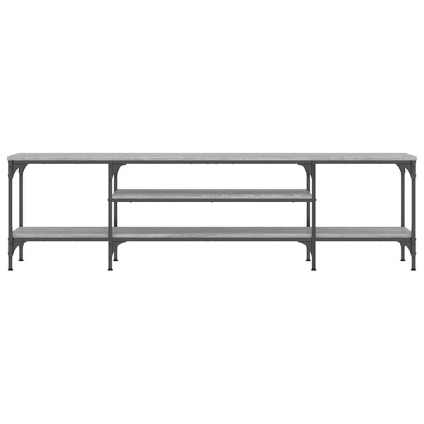 vidaXL Έπιπλο Τηλεόρασης Sonoma Γκρι 161x35x45 εκ. Επεξ. Ξύλο/Σίδερο