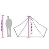 vidaXL Σκηνή Κάμπινγκ Tipi 7 Ατόμων Αδιάβροχη Γκρι/Πορτοκαλί