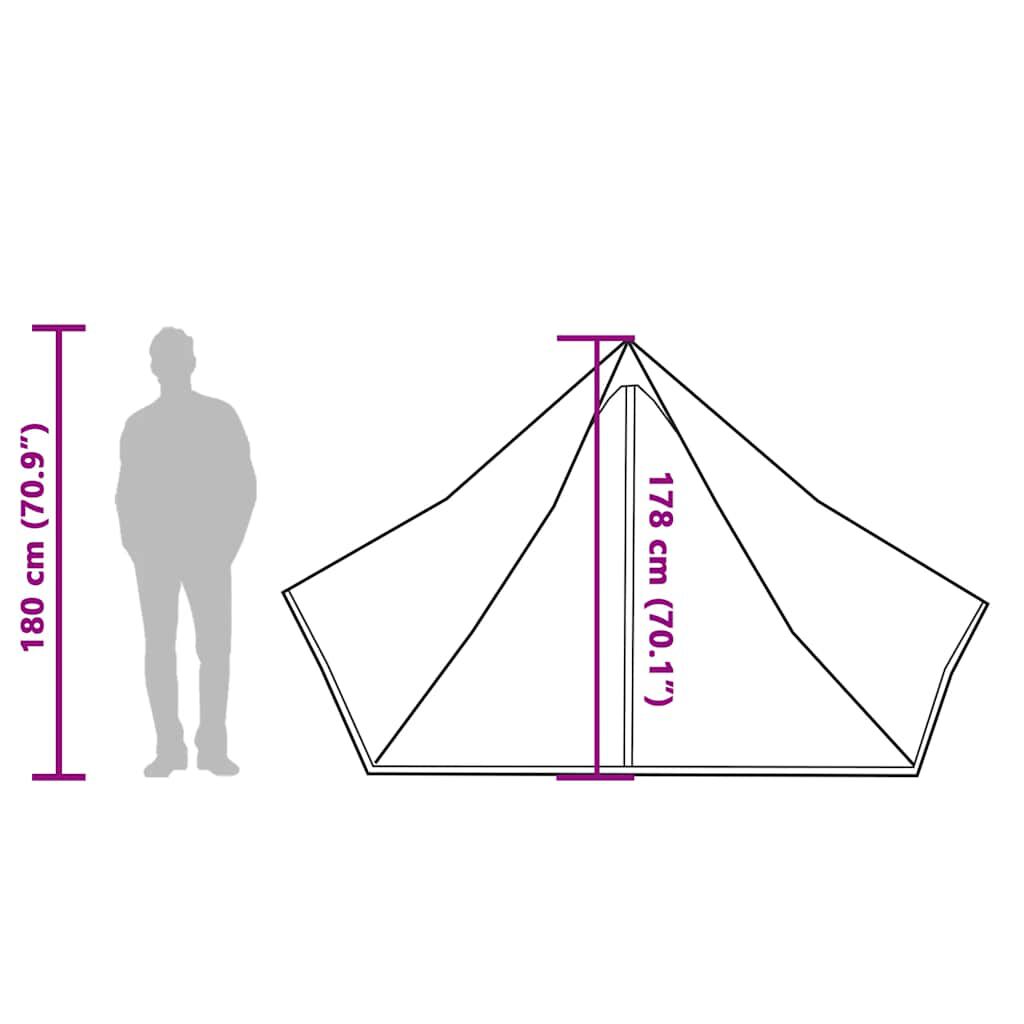 vidaXL Σκηνή Κάμπινγκ Tipi 7 Ατόμων Αδιάβροχη Γκρι/Πορτοκαλί