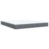 vidaXL Κρεβάτι Boxspring με Στρώμα Σκούρο Γκρι 180x200 εκ. Βελούδινο
