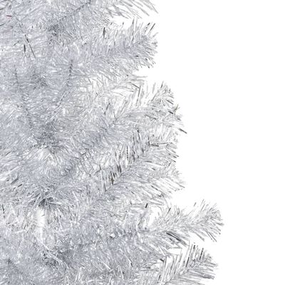 vidaXL Χριστουγεν Δέντρο Προφωτισμένο Τεχνητό Μπάλες Ασημί 210εκ PET