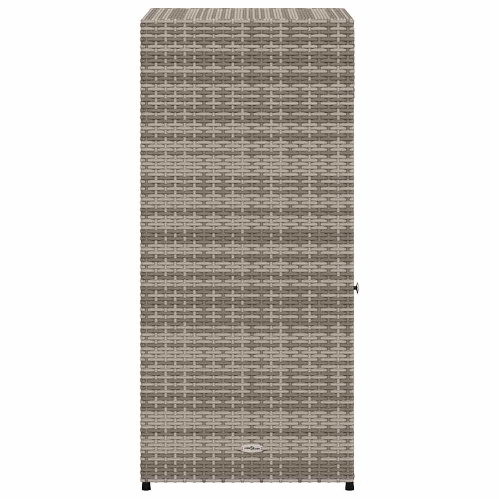 vidaXL Ντουλάπι Αποθήκευσης Κήπου Γκρι 55x55x111 εκ. Συνθετικό Ρατάν