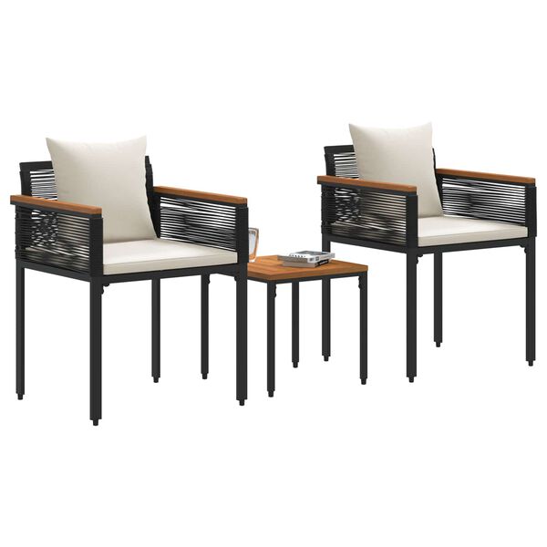 vidaXL &Sigma;&epsilon;&tau; &Epsilon;&xi;&omega;&tau;&epsilon;&rho;&iota;&kappa;ώ&nu; &Epsilon;&pi;ί&pi;&lambda;&omega;&nu; 3 pcs &Mu;&alpha;ύ&rho;&omicron; &kappa;&alpha;&iota; &Kappa;&rho;&epsilon;&mu; &Lambda;&epsilon;&upsilon;&kappa;ό &Rho;ά&tau;&alpha; PE