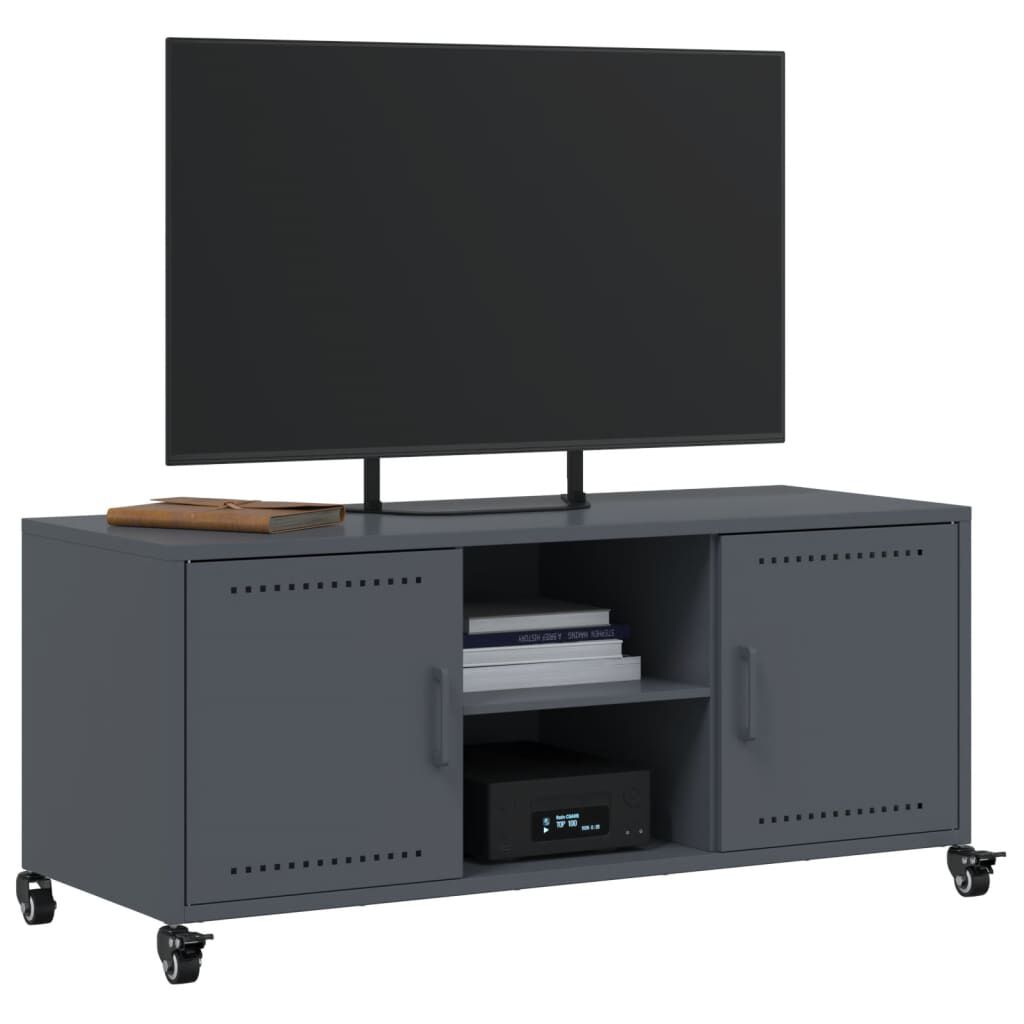 vidaXL Έπιπλο Τηλεόρασης Ανθρακί 100,5x39x43,5εκ. Ατσάλι