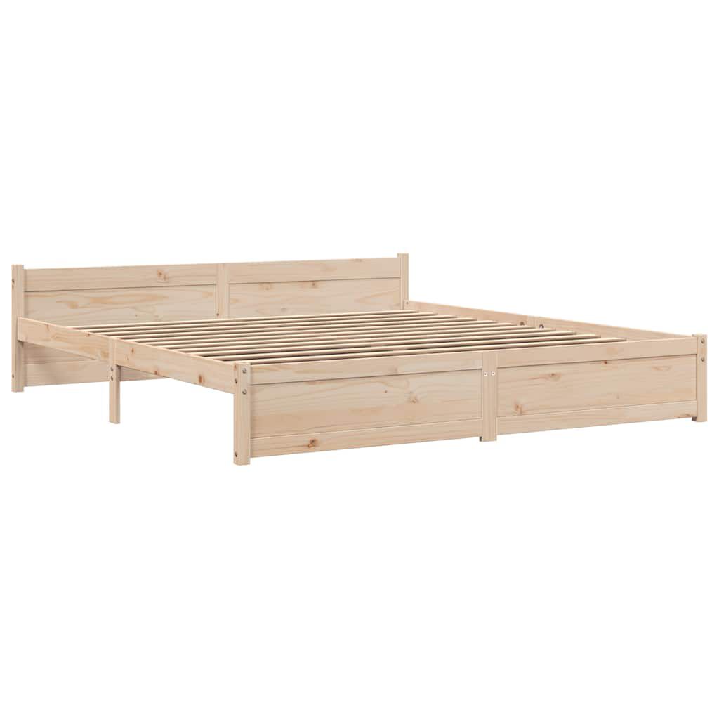 vidaXL Πλαίσιο Κρεβατιού 180 x 200 εκ. Μασίφ Ξύλο Super King Size