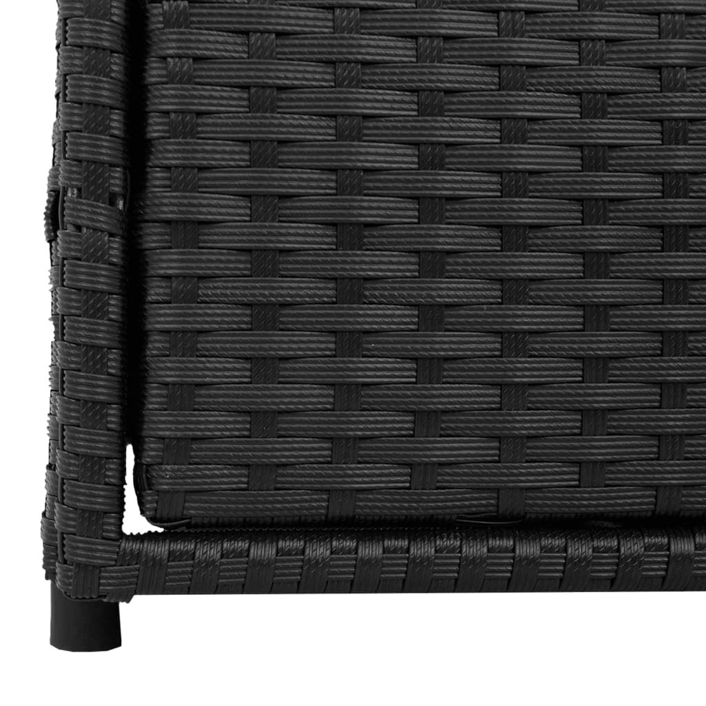 vidaXL Ντουλάπι Αποθήκευσης Κήπου Μαύρο 55x59x69 εκ. Συνθετικό Ρατάν