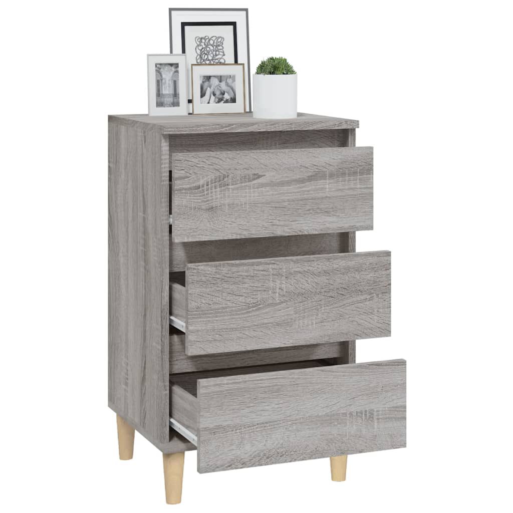 vidaXL Κομοδίνο Γκρι Sonoma 40x35x70 εκ. από Επεξεργασμένο Ξύλο