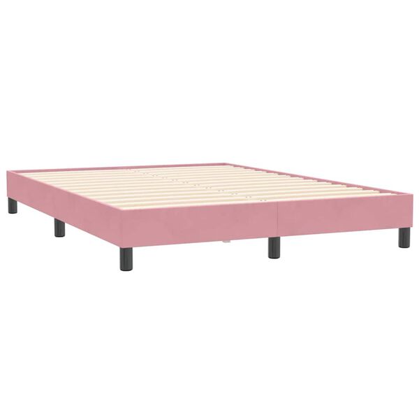 vidaXL Box Spring &kappa;&rho;&epsilon;&beta;ά&tau;&iota; &chi;&omega;&rho;ί&sigmaf; &sigma;&tau;&rho;ώ&mu;&alpha; &rho;&omicron;&zeta; 160x210 cm &Beta;&epsilon;&lambda;&omicron;ύ&delta;&iota;&nu;&omicron;