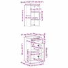vidaXL Σετ Επίπλων Μπάνιου με ράφι VIGO 2 pcs Καφέ και Καραμέλα καφέ