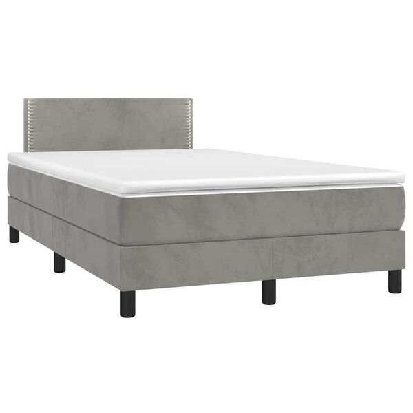 vidaXL &Kappa;&rho;&epsilon;&beta;ά&tau;&iota; Boxspring &mu;&epsilon; &Sigma;&tau;&rho;ώ&mu;&alpha; & LED &Alpha;&nu;.&Gamma;&kappa;&rho;&iota; 120x190&epsilon;&kappa;. &Beta;&epsilon;&lambda;&omicron;ύ&delta;&iota;&nu;&omicron;