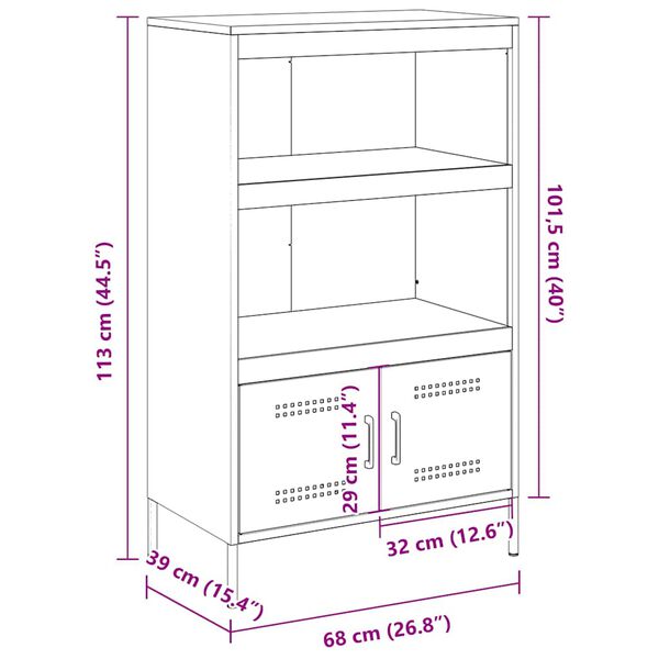 vidaXL Ραφιέρα Ροζ 68x39x113 εκ. από Ατσάλι