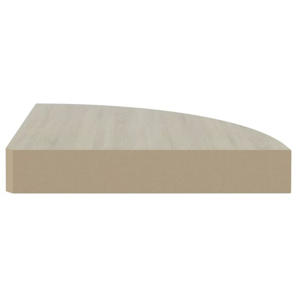 vidaXL Ράφια Τοίχου Γωνιακά 4 τεμ. Δρυς/Λευκό 35x35x3,8 εκ από MDF