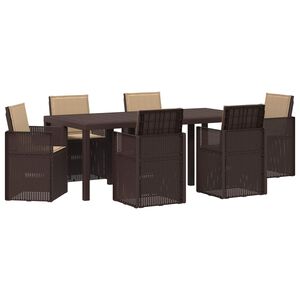 vidaXL &Sigma;έ&tau; &phi;&alpha;&gamma;&eta;&tau;&omicron;ύ &gamma;&iota;&alpha; &kappa;ή&pi;&omicron; &mu;&epsilon; &mu;&alpha;&xi;&iota;&lambda;ά&rho;&iota; 7 pcs &Kappa;&alpha;&phi;έ &kappa;&alpha;&iota; Taupe PP