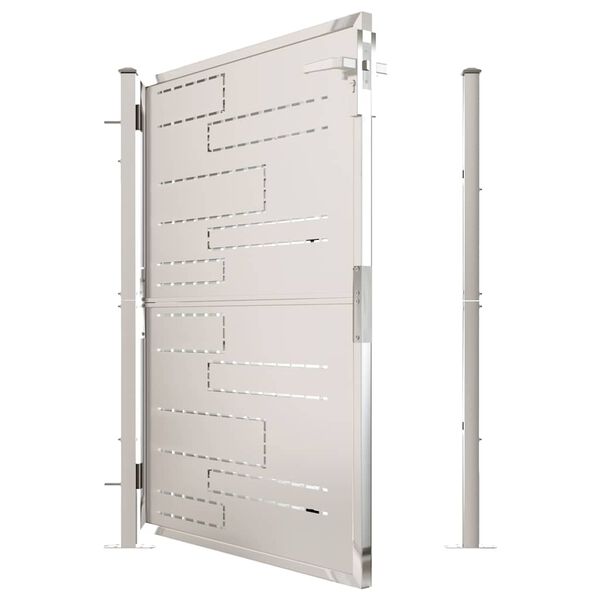 vidaXL Πόρτα Περίφραξης Κήπου 100 x 125 εκ. από Ανοξείδωτο Ατσάλι