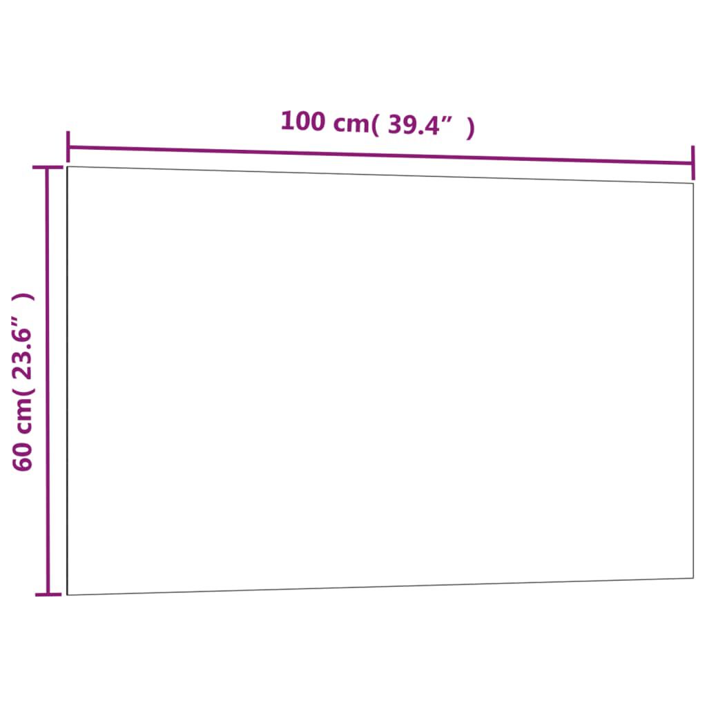 vidaXL Πίνακας Επιτοίχιος Μαγνητικός Μαύρος 100x60εκ. από Ψημένο Γυαλί