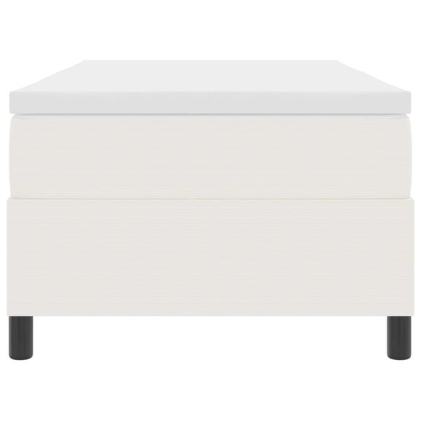 vidaXL Κρεβάτι με Στρώμα σε Κρέμ, 90 x 200 εκ., Υφασμάτινη Κορντούρα